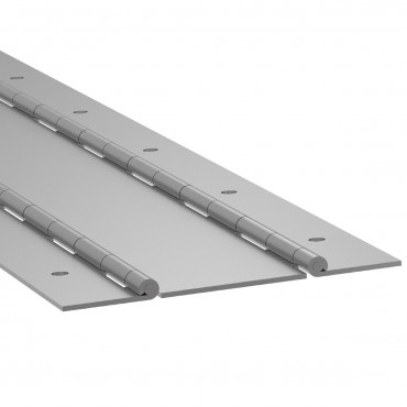 Heavy Duty Zinc Plated Steel Double Piano Hinge - 101mm Wide